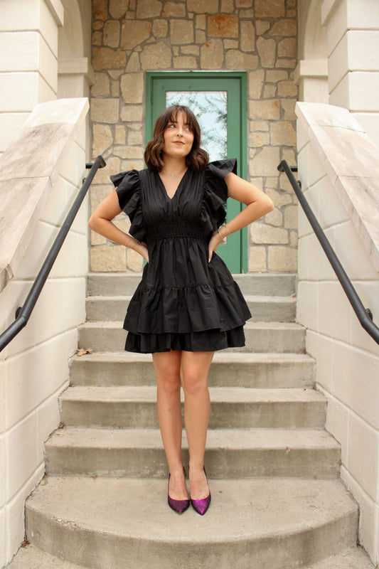 Midnight Ruffle Dress