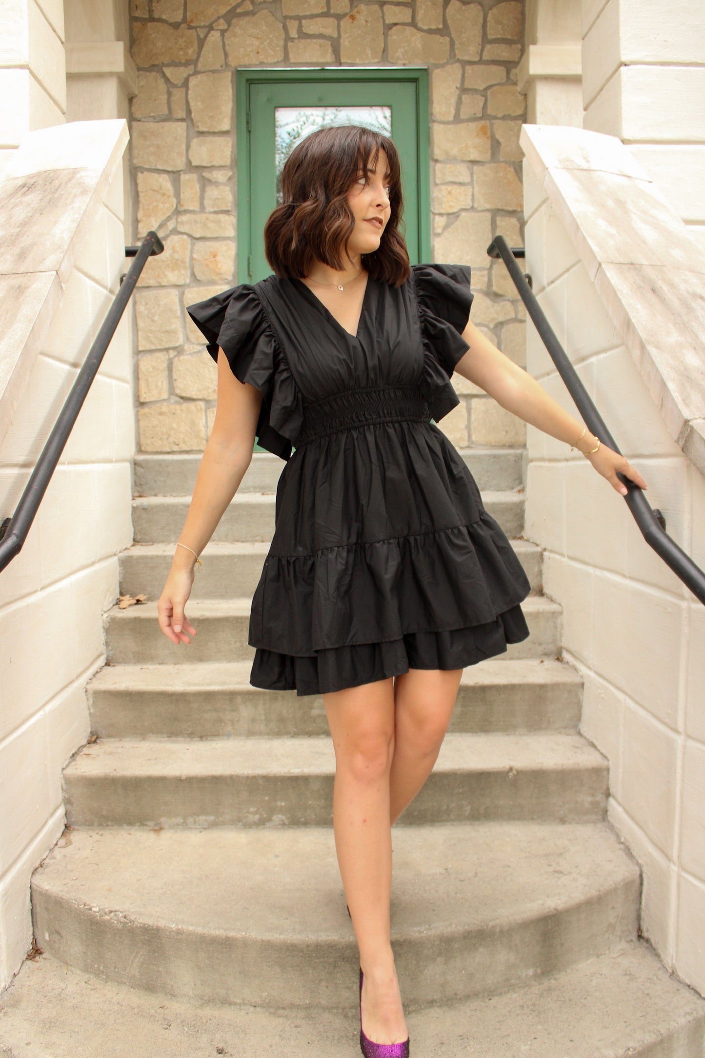 Midnight Ruffle Dress