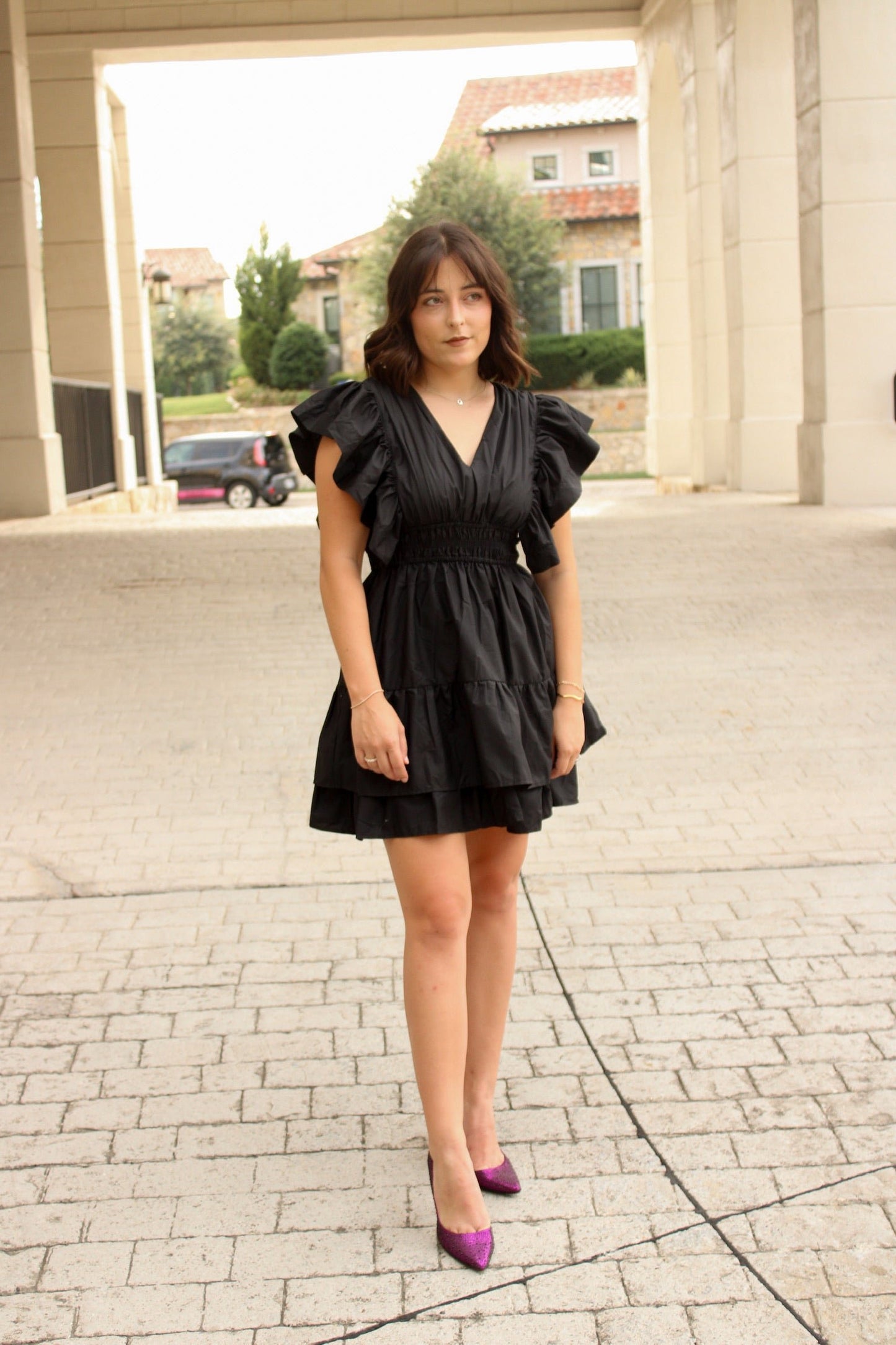 Midnight Ruffle Dress